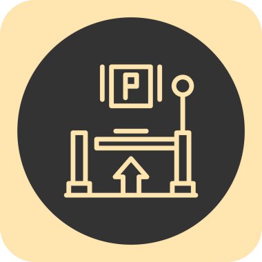 Robotik kol simgesi, vektör illüstrasyon