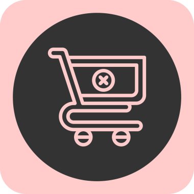 Çevrimiçi alışveriş simgesinin vektör illüstrasyonu