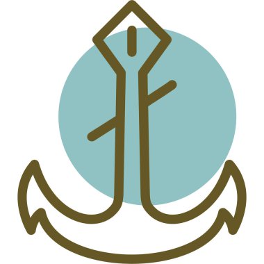 Çapa. Web simgesi basit tasarım