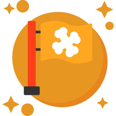 Düz stil Çin Yeni Yıl simgesi