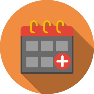 Takvim simgesinin vektör illüstrasyonu