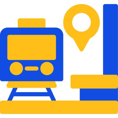 tren. Web simgesi basit illüstrasyon