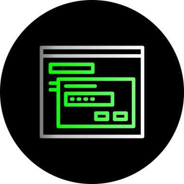 Web simgesi vektör illüstrasyonu. tarayıcı penceresi