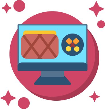 video kamera simgesi, vektör illüstrasyonu