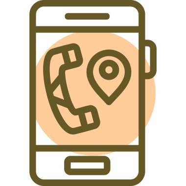 Arama konumu telefon simgesi ana hat biçiminde