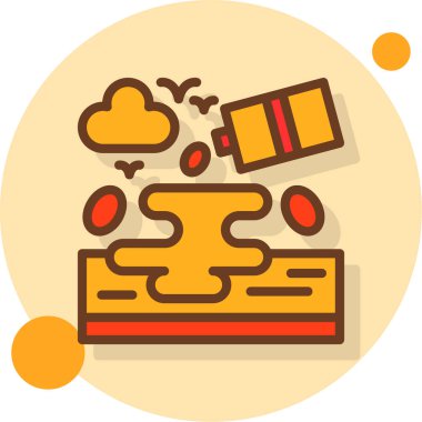 yiyecek içecek ikonu dolgulu taslak biçiminde