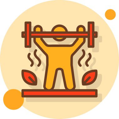 Spor salonu. Web simgesi basit illüstrasyon