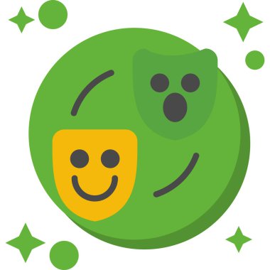 Mutlu yüz ifadesi, vektör illüstrasyonu