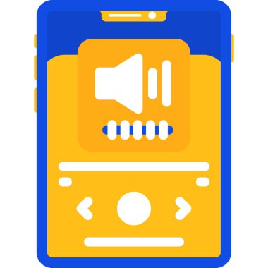 müzik çalıcı web simgesi basit vektör illüstrasyonu