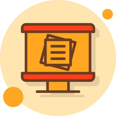 Belge. Web simgesi basit illüstrasyon