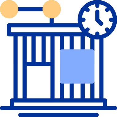 Saat. Web simgesi basit tasarım