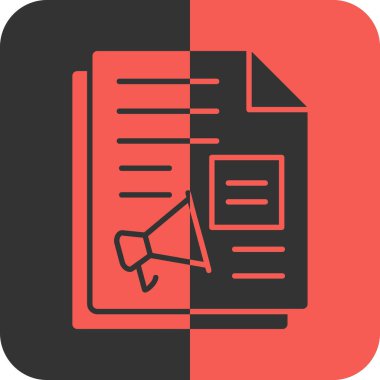 Bir belge simgesinin vektör illüstrasyonu