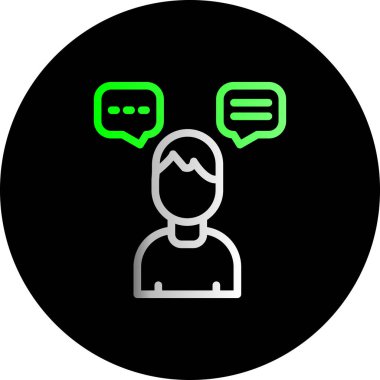 Vektör sohbet simgesi illüstrasyonu