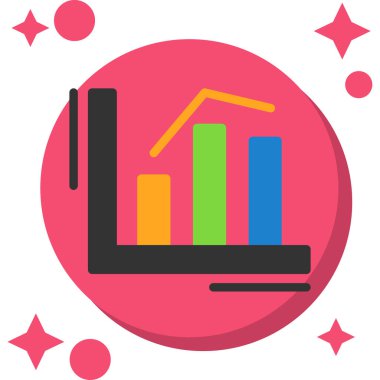 Grafik simgesi olan bir grafiğin vektör çizimi