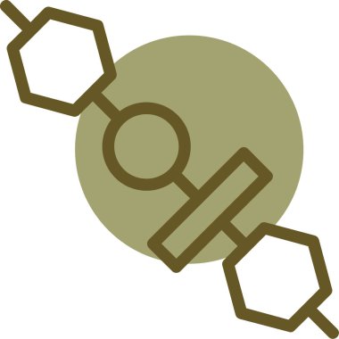 Kimyasal deney ikonu - ana hatlar biçiminde