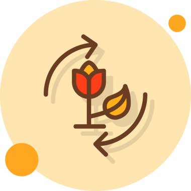 Çiçek. Web simgesi basit illüstrasyon