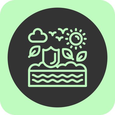 Doğa simgesi, illüstrasyon düz 