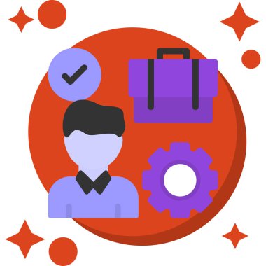 iş arama kariyeri simgesi düz stil