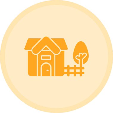 Bir ev simgesinin vektör illüstrasyonu