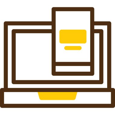 Bilgisayar. Web simgesi basit illüstrasyon