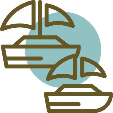 Gemi. Web simgesi basit illüstrasyon