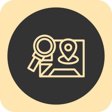 Vektör konumu simge illüstrasyonu