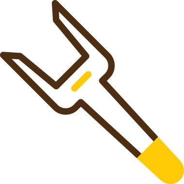 Tornavidayı tutan el. Web simgesi basit illüstrasyon