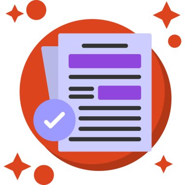 sözleşme ikonu vektör illüstrasyonu