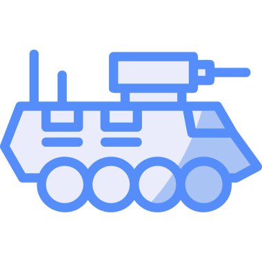 Askeri tank. Basit resimleme