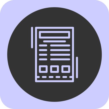 kitap web simgesi basit illüstrasyon