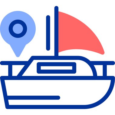 Gemi simgesi vektör illüstrasyonu