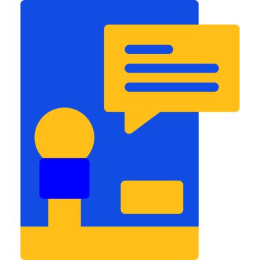 konuşma simgesi vektör illüstrasyonu