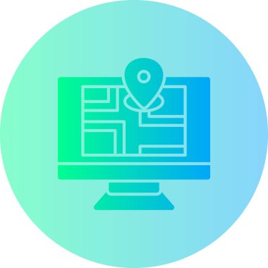 Bilgisayar. Web simgesi basit illüstrasyon