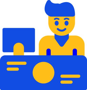 Adamım. Web simgesi basit illüstrasyon