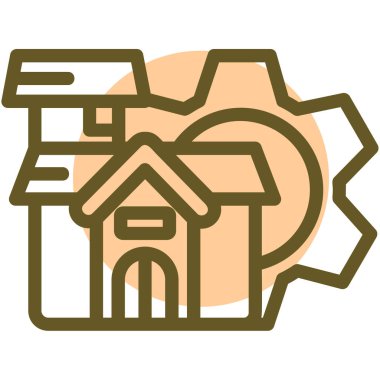 ev simgesi, vektör illüstrasyonu