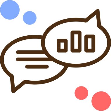 Konuş. Web simgesi basit illüstrasyon