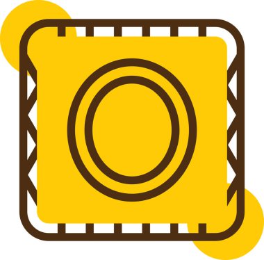 Çemberdeki paranın vektör simgesi