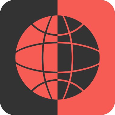 Düz biçimli genel internet ağ simgesi