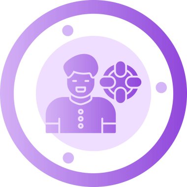 Vektör çizimi, şapkalı adam.