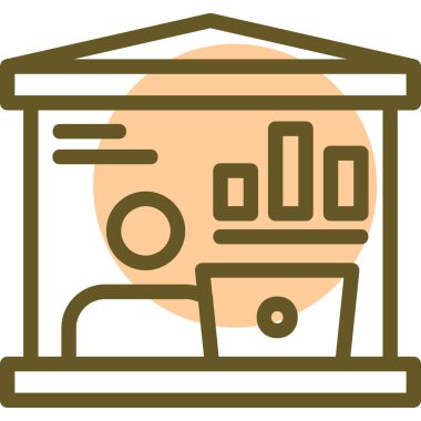 Modern yapı simgesinin vektör illüstrasyonu