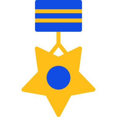 Madalya ikon vektör illüstrasyonu