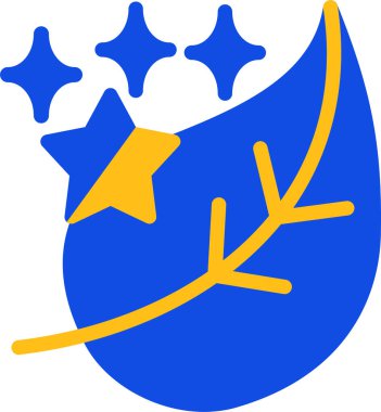 Bir yıldız ve yıldızın vektör çizimi