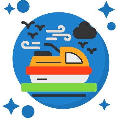 Yolcu gemisi. Web simgesi basit illüstrasyon