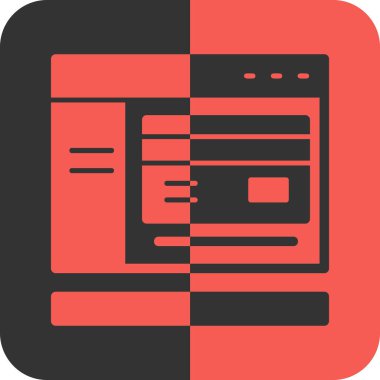 Tarayıcı simgesi, vektör illüstrasyonu beyaz üzerine izole edildi