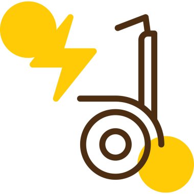 Elektrikli scooter ikonu. Web için scooter vektör simgelerinin özet çizimi