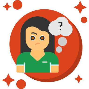 Kadın doktor karikatür vektör çizim grafik tasarım