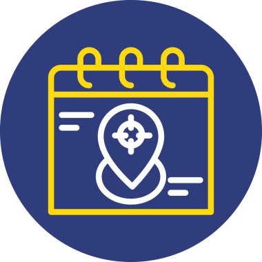 Takvim simgesinin vektör illüstrasyonu