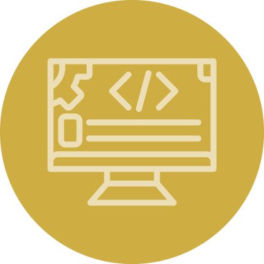 kod vektör simgesi modern basit illüstrasyon