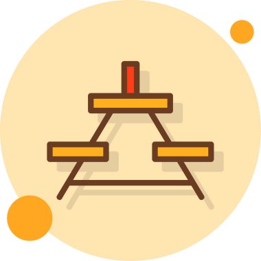 Lunapark simgesi düz stil