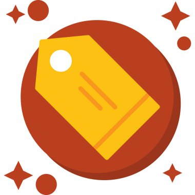 Sarı ve kırmızı renkli kırmızı ve beyaz çizgi film ikonunun vektör çizimi